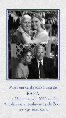 Read more about the article Rafael Fragoso Pires hoje ás 1900 horas um celebração a vida e a amizade no ZOOM