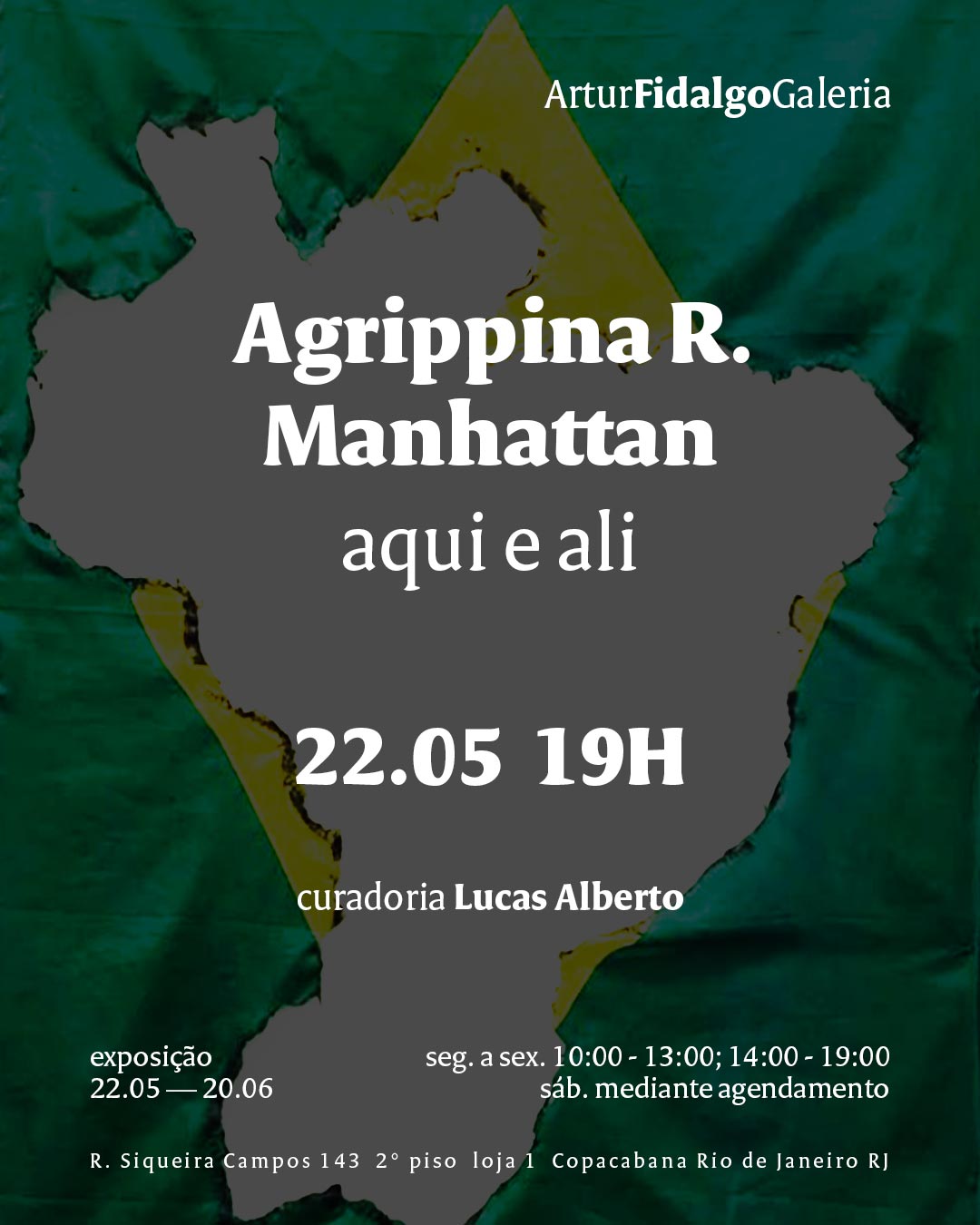 Read more about the article Exposição Aqui e Ali de Agrippina R.Manhattan na Artur Fidalgo Galeria dia 22 de maio