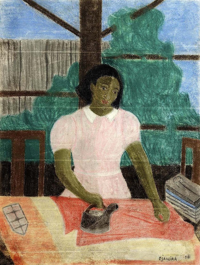 Engomadeira, 1954 giz de cera sobre papel