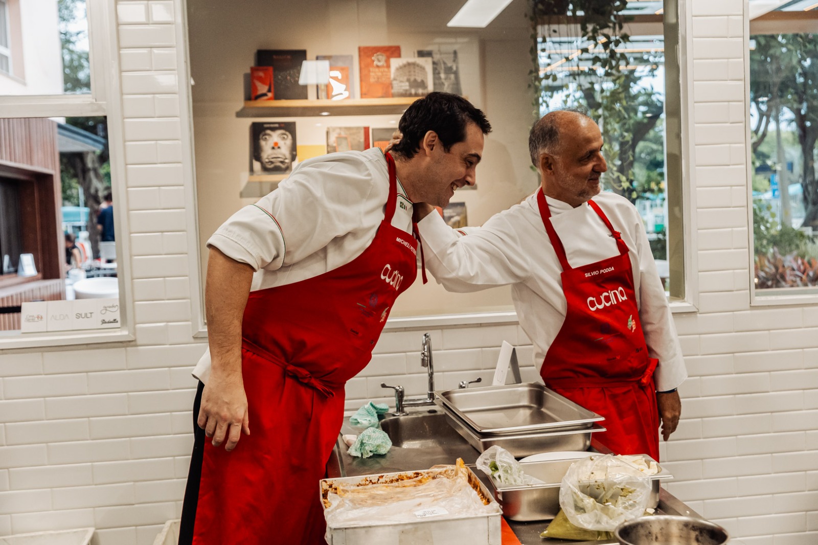 Michele Petenzi e Silvio Podda na Cucina Enogastronômica